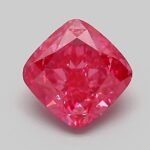 1 Carat Fancy Vivid Pink Square Cushion Modified Brilliant Lab Grown Diamond | VVS2 | IGI Certified | arm-004