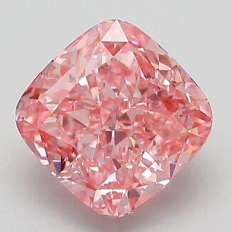 2.03 Carat Fancy Vivid Pink Square Cushion Modified Brilliant Lab Grown Diamond | VVS2 | IGI Certified | ARM097