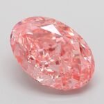 3.09 Carat Fancy Vivid Pink Oval Modified Brilliant Lab Grown Diamond | VVS2 | IGI Certified | ARM553