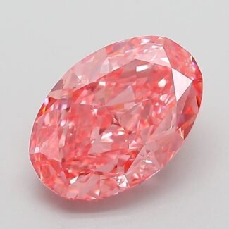 3.09 Carat Fancy Vivid Pink Oval Modified Brilliant Lab Grown Diamond | VVS2 | IGI Certified | ARM554