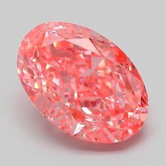 3.09 Carat Fancy Vivid Pink Oval Modified Brilliant Lab Grown Diamond | VVS2 | IGI Certified | ARM556