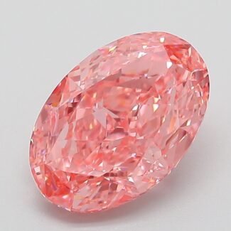 3.09 Carat Fancy Vivid Pink Oval Modified Brilliant Lab Grown Diamond | VVS2 | IGI Certified | ARM562
