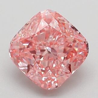 2.03 Carat Fancy Vivid Pink Square Cushion Modified Brilliant Lab Grown Diamond | VS1 | IGI Certified | ARM098