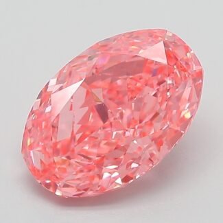 3.1 Carat Fancy Vivid Pink Oval Modified Brilliant Lab Grown Diamond | VVS2 | IGI Certified | ARM564