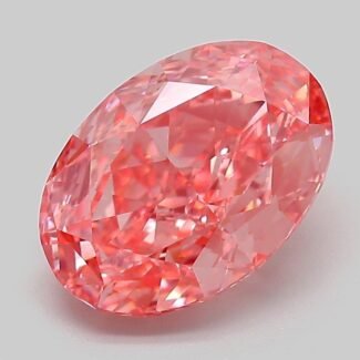 3.11 Carat Fancy Vivid Pink Oval Modified Brilliant Lab Grown Diamond | VVS2 | IGI Certified | ARM572