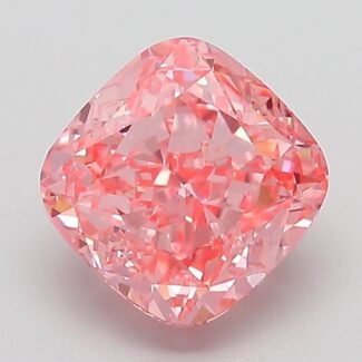2.03 Carat Fancy Vivid Pink Square Cushion Modified Brilliant Lab Grown Diamond | VS1 | IGI Certified | ARM099