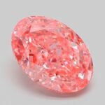 3.12 Carat Fancy Vivid Pink Oval Modified Brilliant Lab Grown Diamond | VVS2 | IGI Certified | ARM575