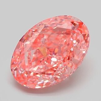 3.13 Carat Fancy Vivid Pink Oval Modified Brilliant Lab Grown Diamond | VS1 | IGI Certified | ARM577