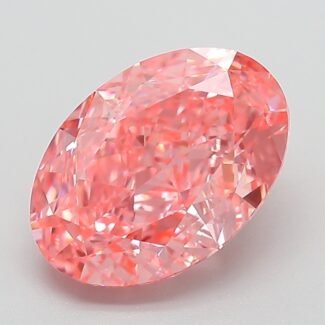 3.14 Carat Fancy Vivid Pink Oval Modified Brilliant Lab Grown Diamond | VVS2 | IGI Certified | ARM579