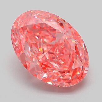 3.14 Carat Fancy Vivid Pink Oval Modified Brilliant Lab Grown Diamond | VVS2 | IGI Certified | ARM580