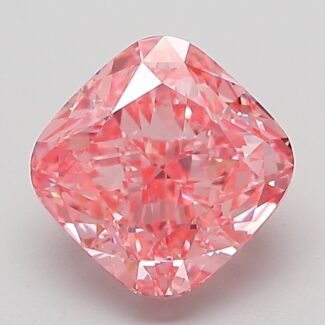 2.03 Carat Fancy Vivid Pink Square Cushion Modified Brilliant Lab Grown Diamond | VVS2 | IGI Certified | ARM100