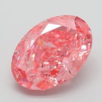 3.16 Carat Fancy Vivid Pink Oval Modified Brilliant Lab Grown Diamond | VVS2 | IGI Certified | ARM584