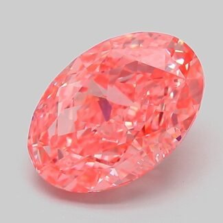3.19 Carat Fancy Vivid Pink Oval Modified Brilliant Lab Grown Diamond | VVS2 | IGI Certified | ARM585