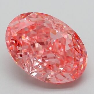 3.22 Carat Fancy Vivid Pink Oval Modified Brilliant Lab Grown Diamond | VVS2 | IGI Certified | ARM587