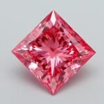 2.01 Carat Fancy Vivid Pink Princess Cut Lab Grown Diamond | VS1 | IGI Certified | ARM630