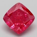 2.04 Carat Fancy Vivid Pink Square Cushion Modified Brilliant Lab Grown Diamond | VVS2 | IGI Certified | ARM107