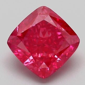2.04 Carat Fancy Vivid Pink Square Cushion Modified Brilliant Lab Grown Diamond | VVS2 | IGI Certified | ARM107