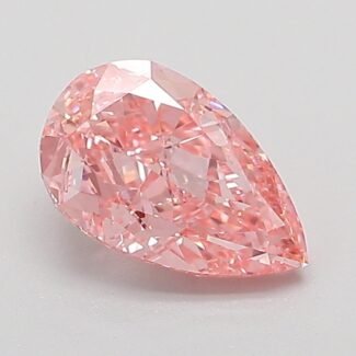 1.04 Carat Fancy Vivid Pink Pear Modified Brilliant Lab Grown Diamond | VVS2 | IGI Certified | ARM654