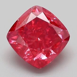 2.04 Carat Fancy Vivid Pink Square Cushion Modified Brilliant Lab Grown Diamond | VS1 | IGI Certified | ARM108