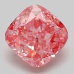 2.04 Carat Fancy Vivid Pink Square Cushion Modified Brilliant Lab Grown Diamond | VVS2 | IGI Certified | ARM109