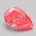 1.07 Carat Fancy Vivid Pink Pear Modified Brilliant Lab Grown Diamond | VVS2 | IGI Certified | ARM680
