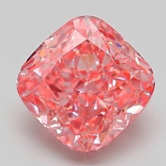 2.04 Carat Fancy Vivid Pink Square Cushion Modified Brilliant Lab Grown Diamond | VVS2 | IGI Certified | ARM110