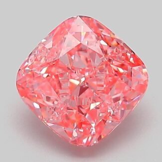 2.04 Carat Fancy Vivid Pink Square Cushion Modified Brilliant Lab Grown Diamond | VS1 | IGI Certified | ARM111