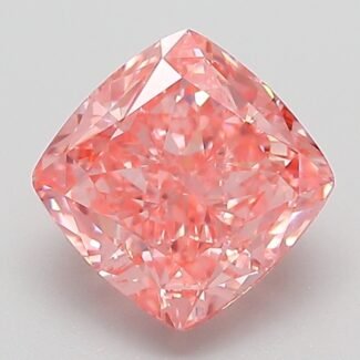 2.04 Carat Fancy Vivid Pink Square Cushion Modified Brilliant Lab Grown Diamond | VS1 | IGI Certified | ARM112