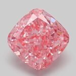 2.04 Carat Fancy Vivid Pink Square Cushion Modified Brilliant Lab Grown Diamond | VS1 | IGI Certified | ARM113