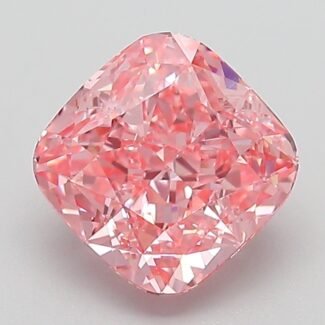 2.04 Carat Fancy Vivid Pink Square Cushion Modified Brilliant Lab Grown Diamond | VVS2 | IGI Certified | ARM114