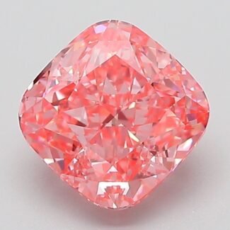 2.04 Carat Fancy Vivid Pink Square Cushion Modified Brilliant Lab Grown Diamond | VVS2 | IGI Certified | ARM115