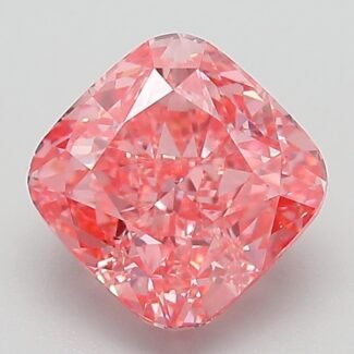 2.04 Carat Fancy Vivid Pink Square Cushion Modified Brilliant Lab Grown Diamond | VVS2 | IGI Certified | ARM116