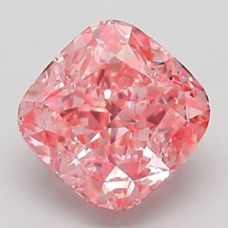 2.04 Carat Fancy Vivid Pink Square Cushion Modified Brilliant Lab Grown Diamond | VVS2 | IGI Certified | ARM117