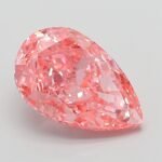 3.01 Carat Fancy Vivid Pink Pear Modified Brilliant Lab Grown Diamond | VVS2 | IGI Certified | ARM756