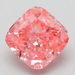 2.05 Carat Fancy Vivid Pink Square Cushion Modified Brilliant Lab Grown Diamond | VS1 | IGI Certified | ARM118