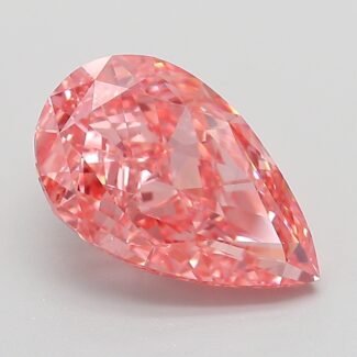 3.06 Carat Fancy Vivid Pink Pear Modified Brilliant Lab Grown Diamond | VVS2 | IGI Certified | ARM768