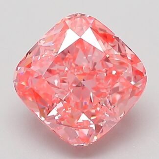 2.05 Carat Fancy Vivid Pink Square Cushion Modified Brilliant Lab Grown Diamond | VVS2 | IGI Certified | ARM119
