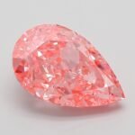 3.08 Carat Fancy Vivid Pink Pear Modified Brilliant Lab Grown Diamond | VVS2 | IGI Certified | ARM777