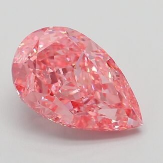 3.08 Carat Fancy Vivid Pink Pear Modified Brilliant Lab Grown Diamond | VVS2 | IGI Certified | ARM779
