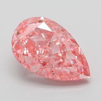3.08 Carat Fancy Vivid Pink Pear Modified Brilliant Lab Grown Diamond | VVS2 | IGI Certified | ARM781