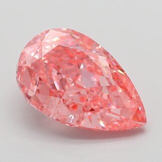 3.14 Carat Fancy Vivid Pink Pear Modified Brilliant Lab Grown Diamond | VVS2 | IGI Certified | ARM793