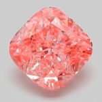 2.05 Carat Fancy Vivid Pink Square Cushion Modified Brilliant Lab Grown Diamond | VVS2 | IGI Certified | ARM121