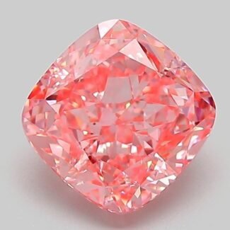 2.05 Carat Fancy Vivid Pink Square Cushion Modified Brilliant Lab Grown Diamond | VVS2 | IGI Certified | ARM122
