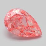 7.55 Carat Fancy Vivid Pink Pear Modified Brilliant Lab Grown Diamond | VVS2 | IGI Certified | ARM813