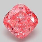 2.05 Carat Fancy Vivid Pink Square Cushion Modified Brilliant Lab Grown Diamond | VVS2 | IGI Certified | ARM124