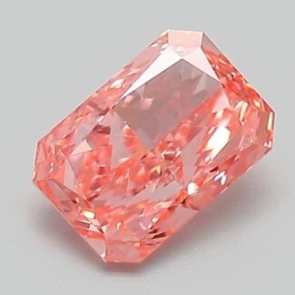 1 Carat Fancy Vivid Pink Cut Cornered Rectangular Modified Brilliant Lab Grown Diamond | VVS2 | IGI Certified | ARM818
