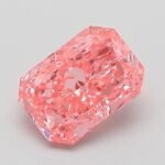 1.01 Carat Fancy Vivid Pink Cut Cornered Rectangular Modified Brilliant Lab Grown Diamond | VVS2 | IGI Certified | ARM820