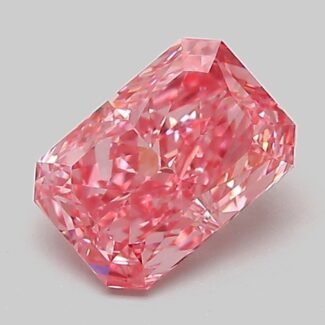 1.02 Carat Fancy Vivid Pink Cut Cornered Rectangular Modified Brilliant Lab Grown Diamond | VVS2 | IGI Certified | ARM826