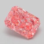 1.02 Carat Fancy Vivid Pink Cut Cornered Rectangular Modified Brilliant Lab Grown Diamond | VVS2 | IGI Certified | ARM828