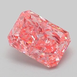1.02 Carat Fancy Vivid Pink Cut Cornered Rectangular Modified Brilliant Lab Grown Diamond | VVS2 | IGI Certified | ARM828